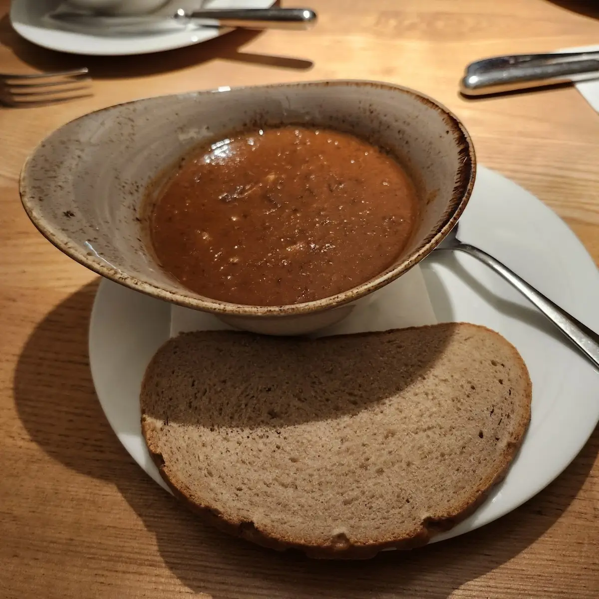 Gulash Soup Served with Bread