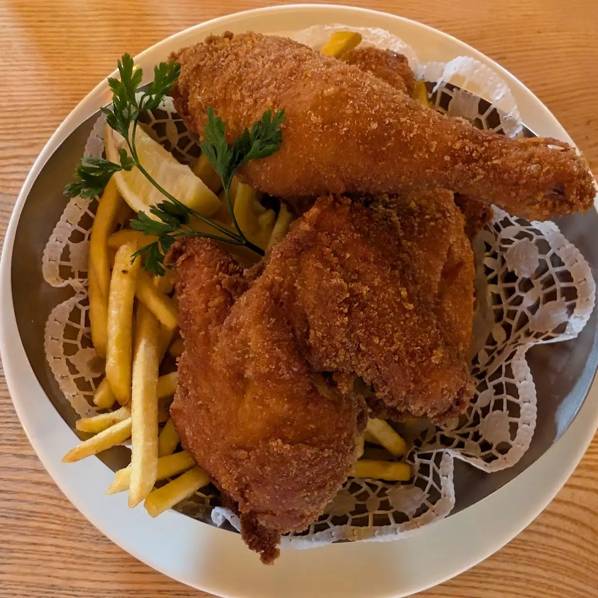 Backhendl Mit Pommes