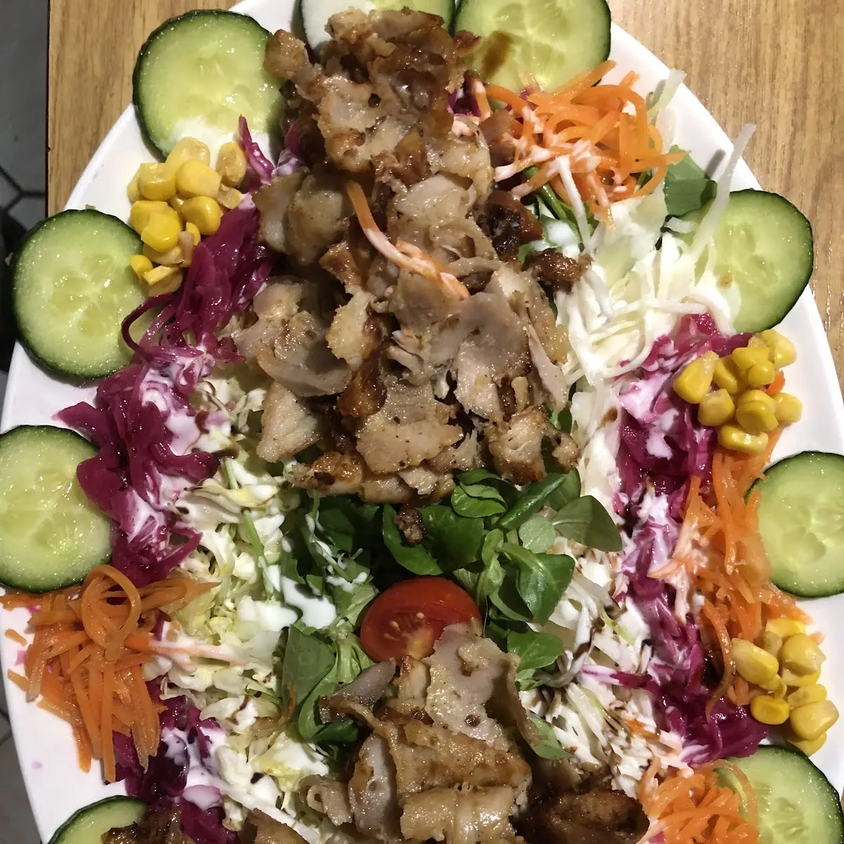 Kebap Teller Mit Salat