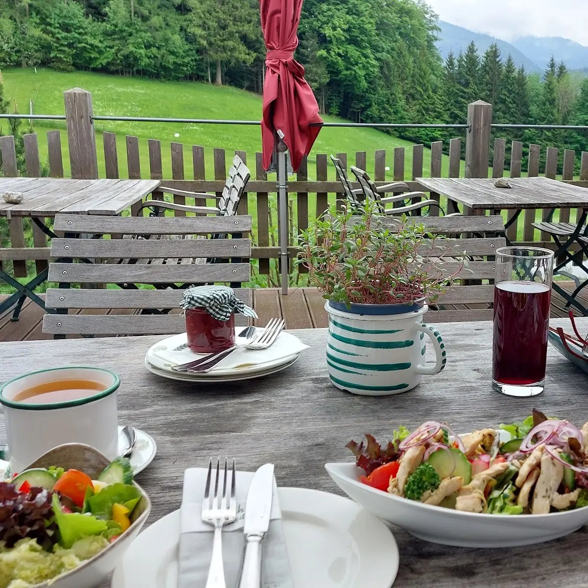 Salat Mit Gegrillten Putenstreifen Sehr Gut