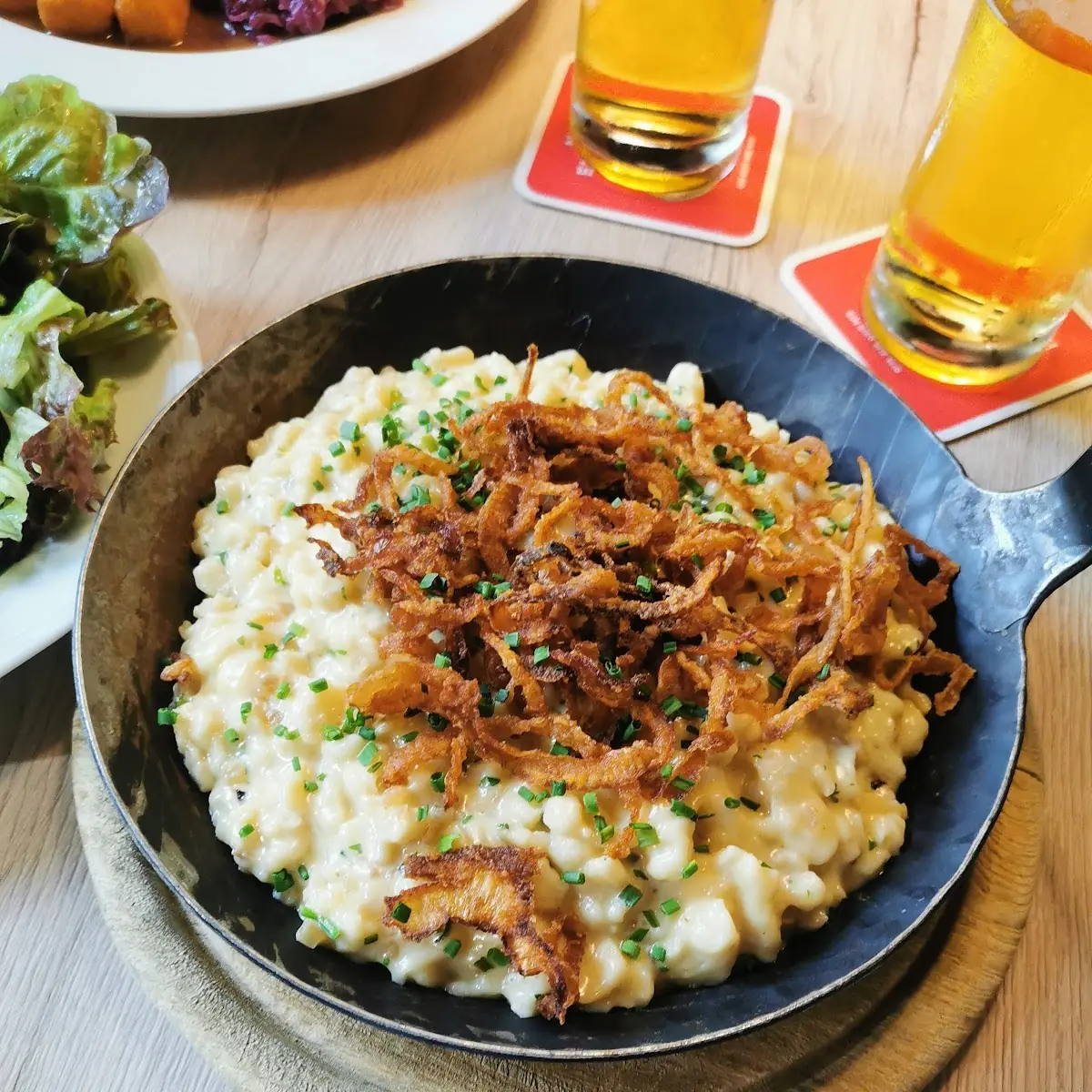 Käsespätzle Mit Röstizwiebeln