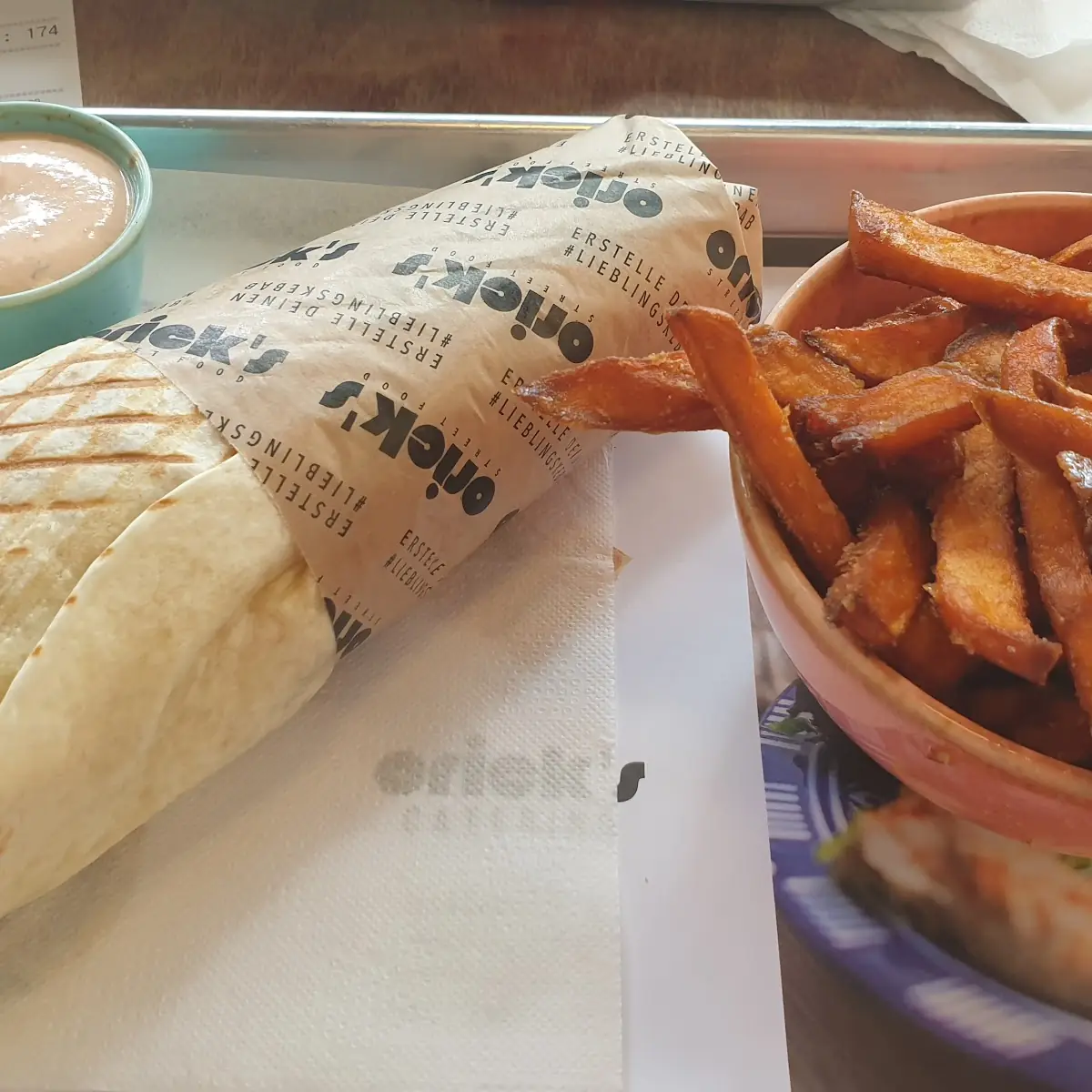 Döner Wrap Mit Süßkartoffelpommes