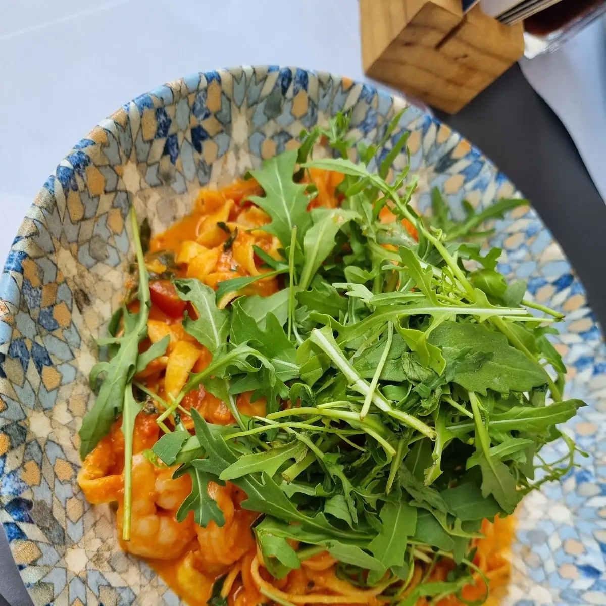 Tagliatelle Gamberetti Rucola