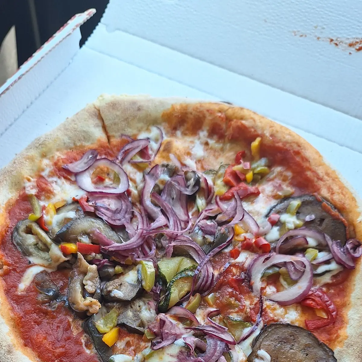 Vegetarische Pizza Mit Zwiebeln