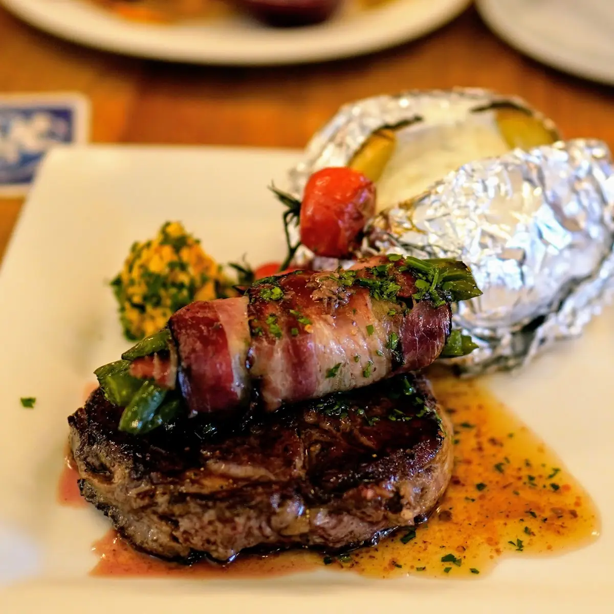 Tournedos with Sweet Potato Wedges And