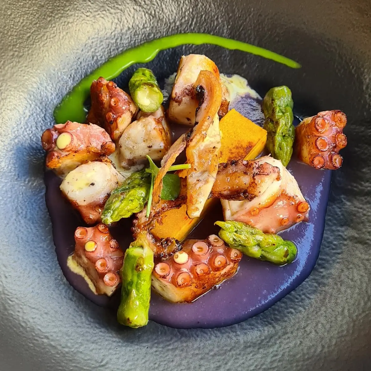 Oktopus Mit Spargel