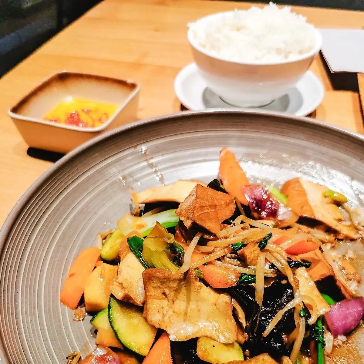 Fried Tofu and Crispy Veggies