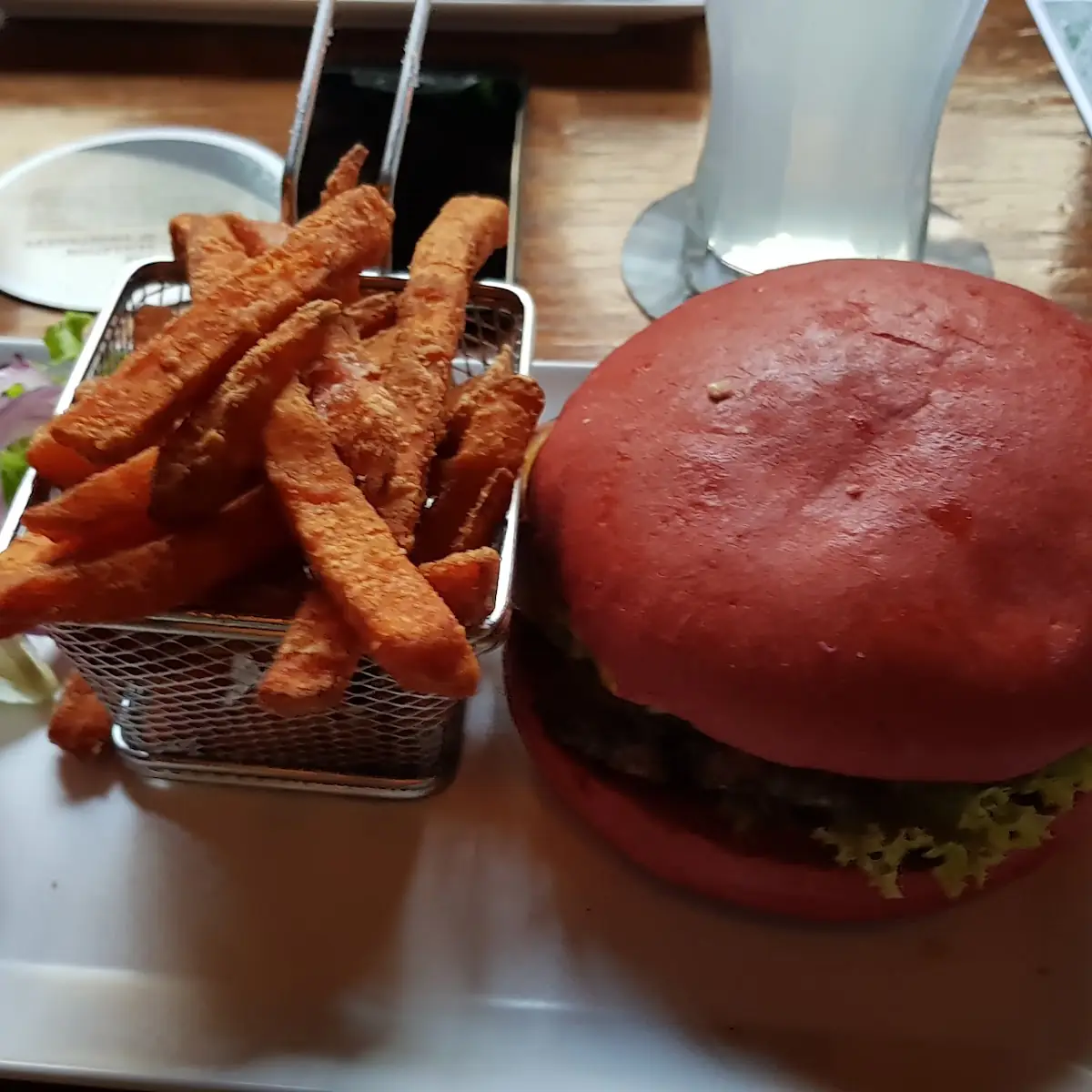 Christmasburger Mit Sweet Potato Fries