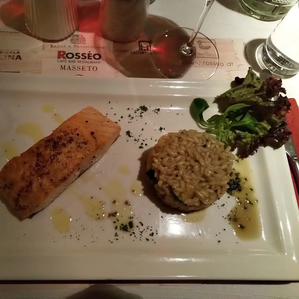Lachsfilet Mit Risotto