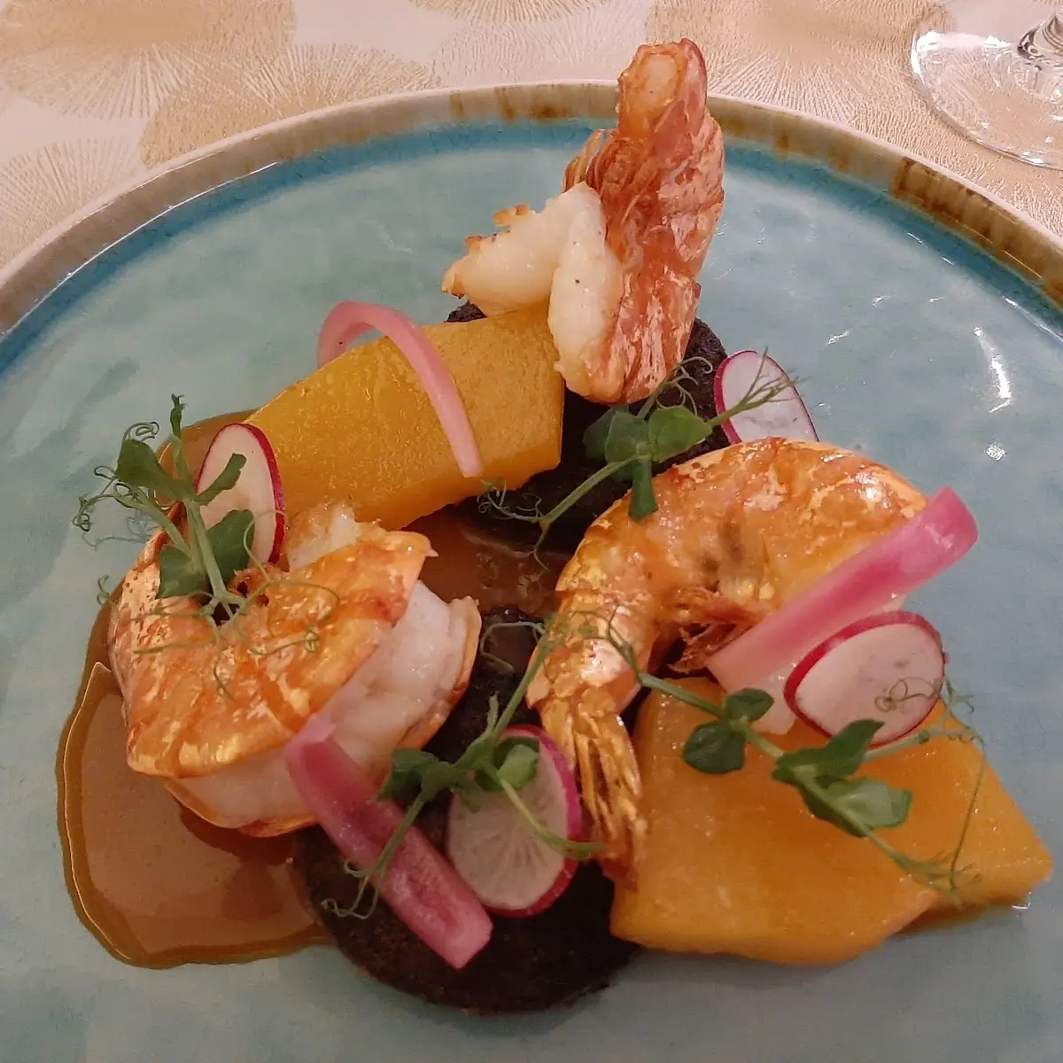 Blunznradln Mit Garnelen & Kürbis