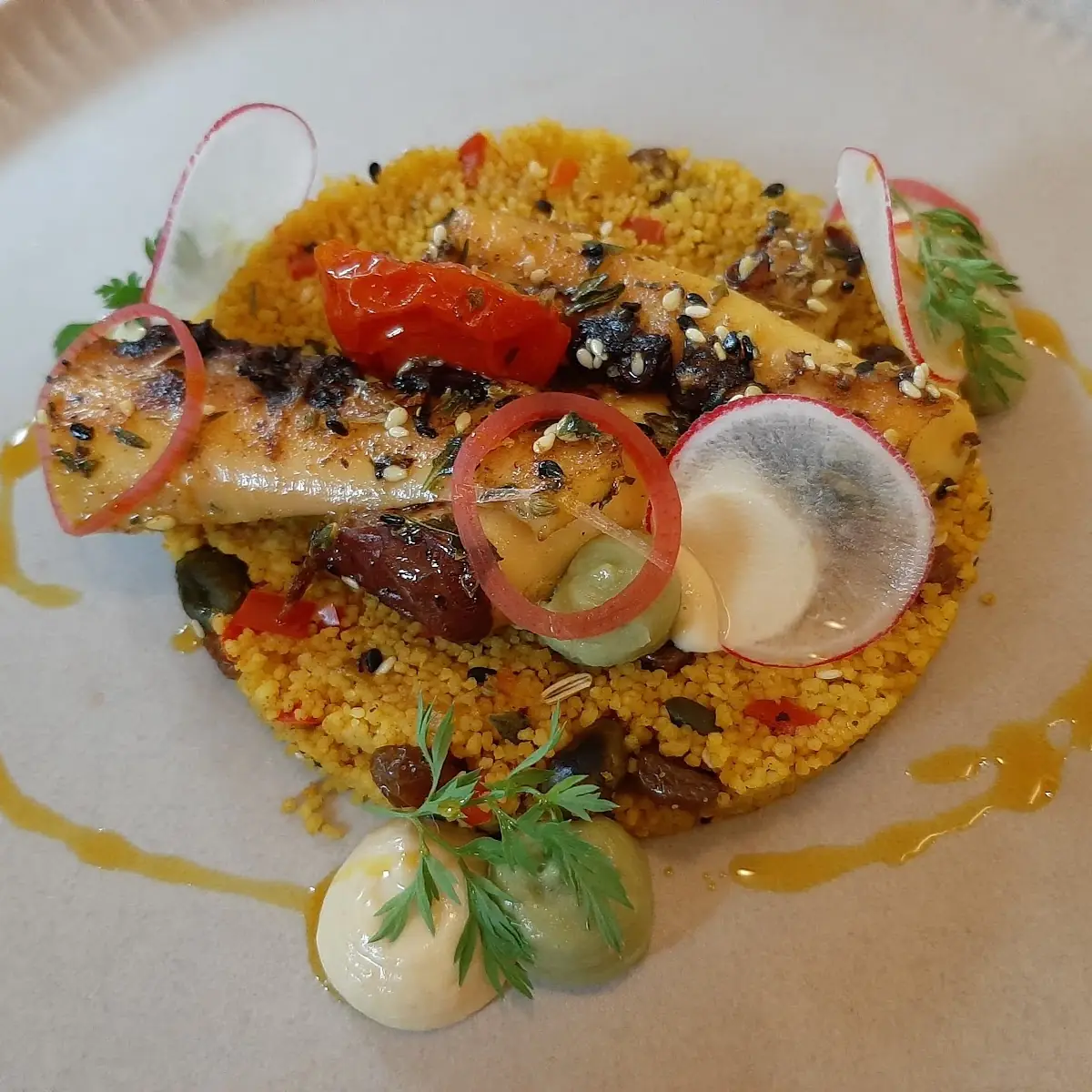 Oktopus Auf Couscous