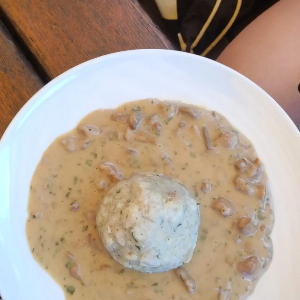 Eierschwämmerl In Sahnesoße Mit Semmelknödel