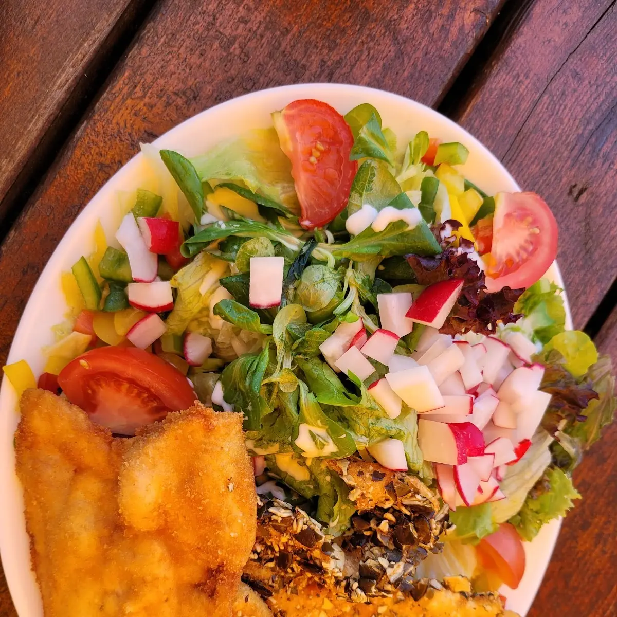 Salat Mit Backhendl