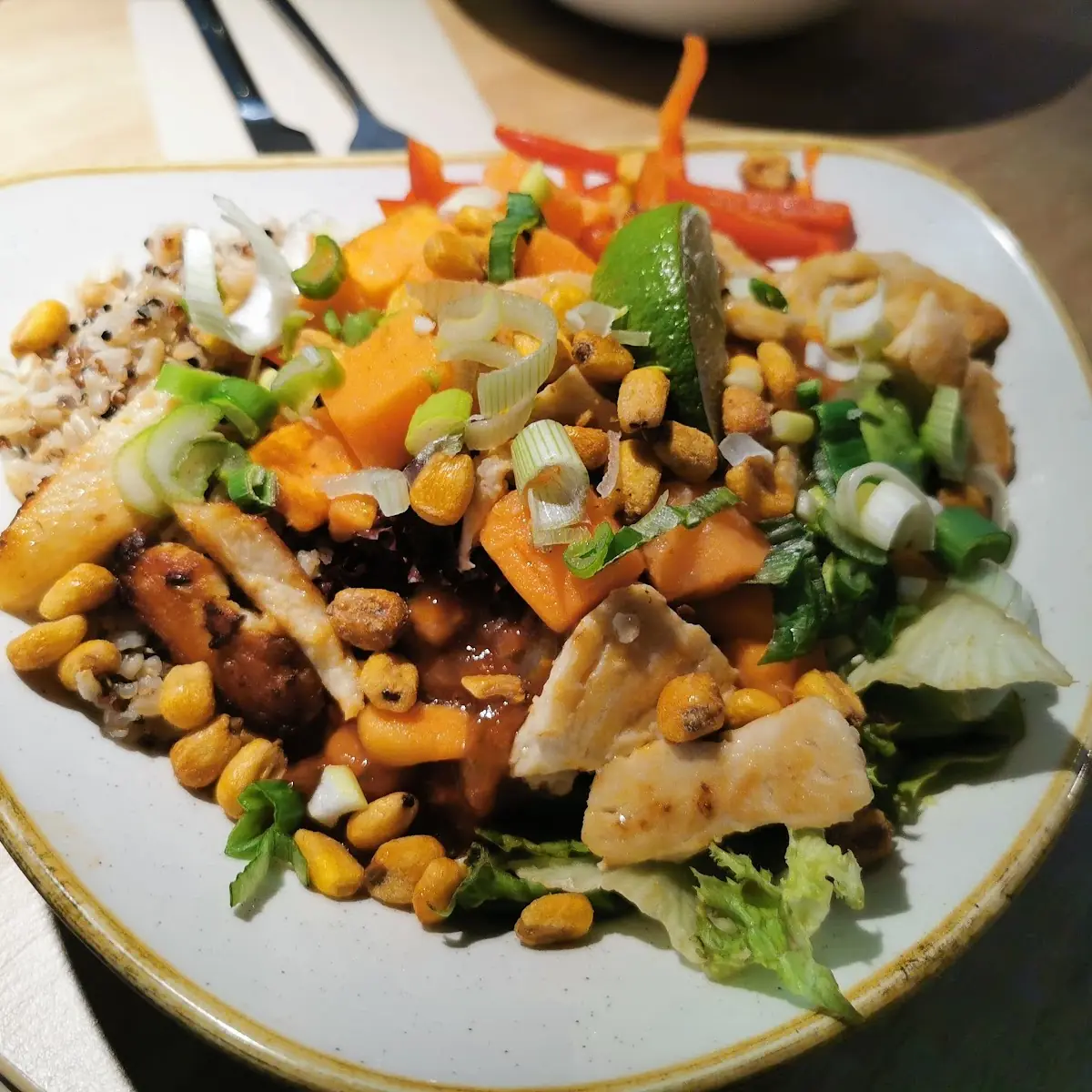 Sweet Potatoe Avocado Chicken Bowl