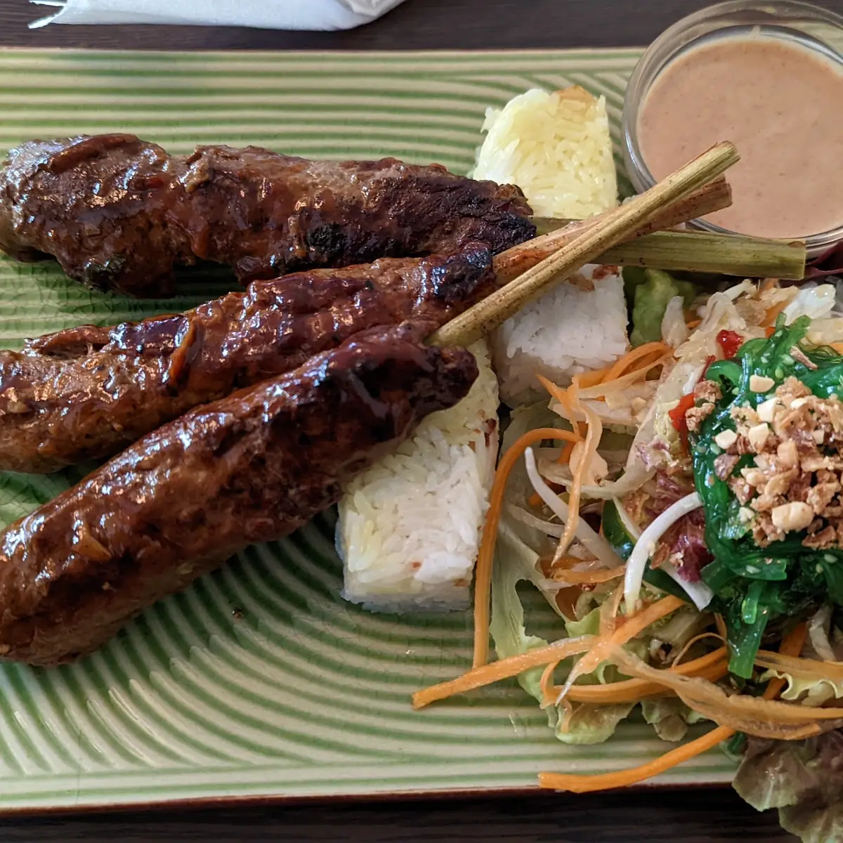Spieß Mit Erdnusssoße