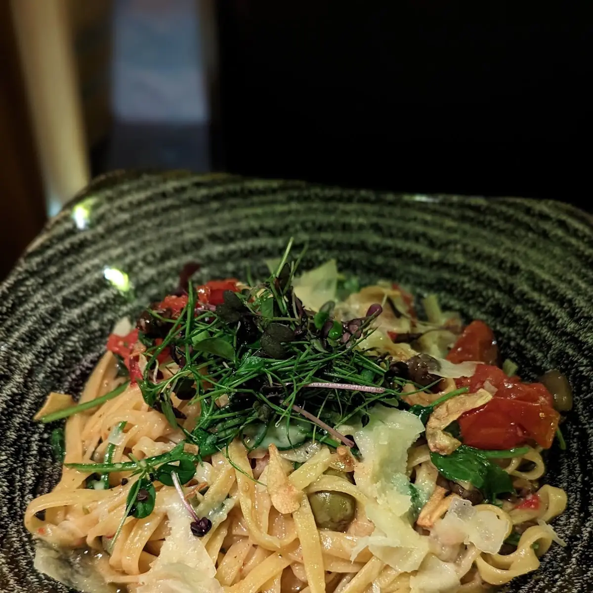 Knoblauch-tagliatelle