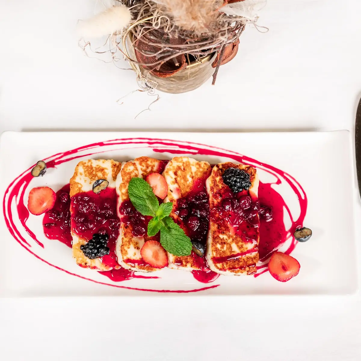Halloumi-käse Mit Beerensauce