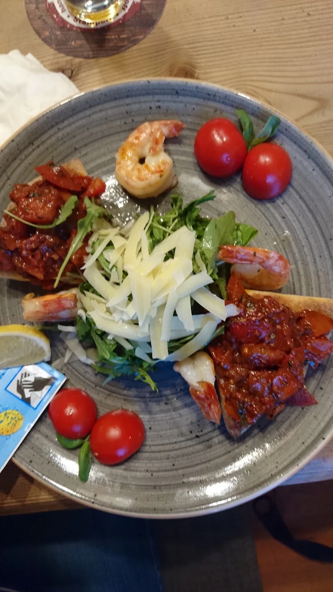 Bruschetta Mit Garnelen
