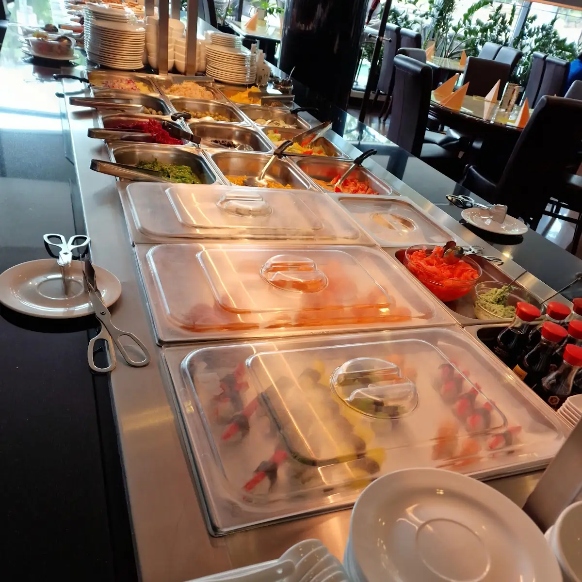 Various Sushi Sashimi Maki to Choose from Buffet