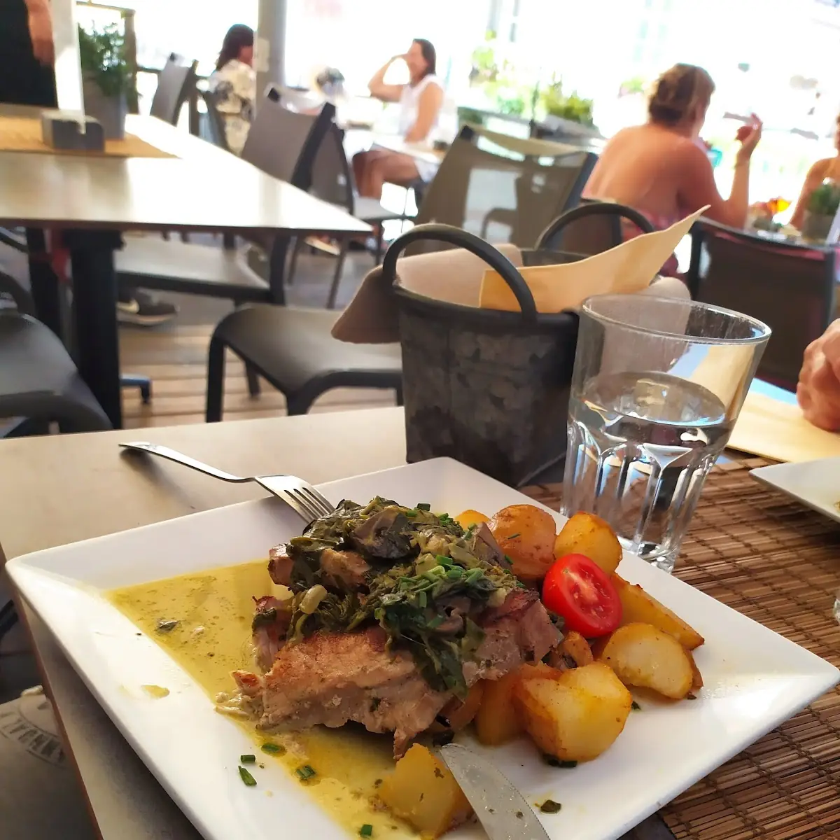 Porksteak with Spinach