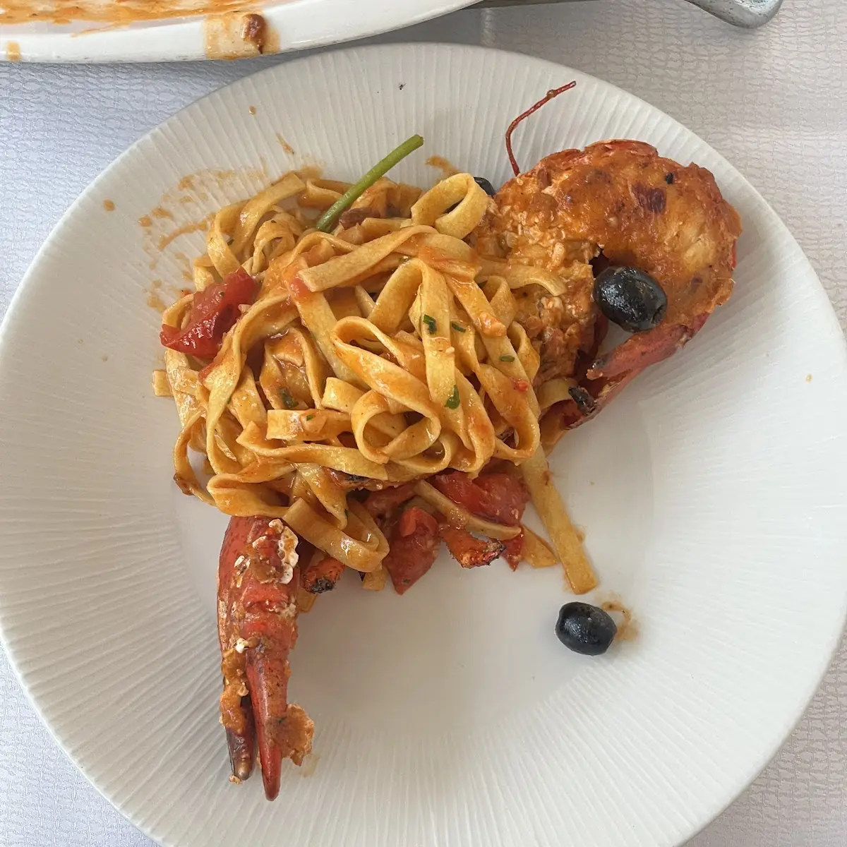 Halber Hummer Mit Pasta
