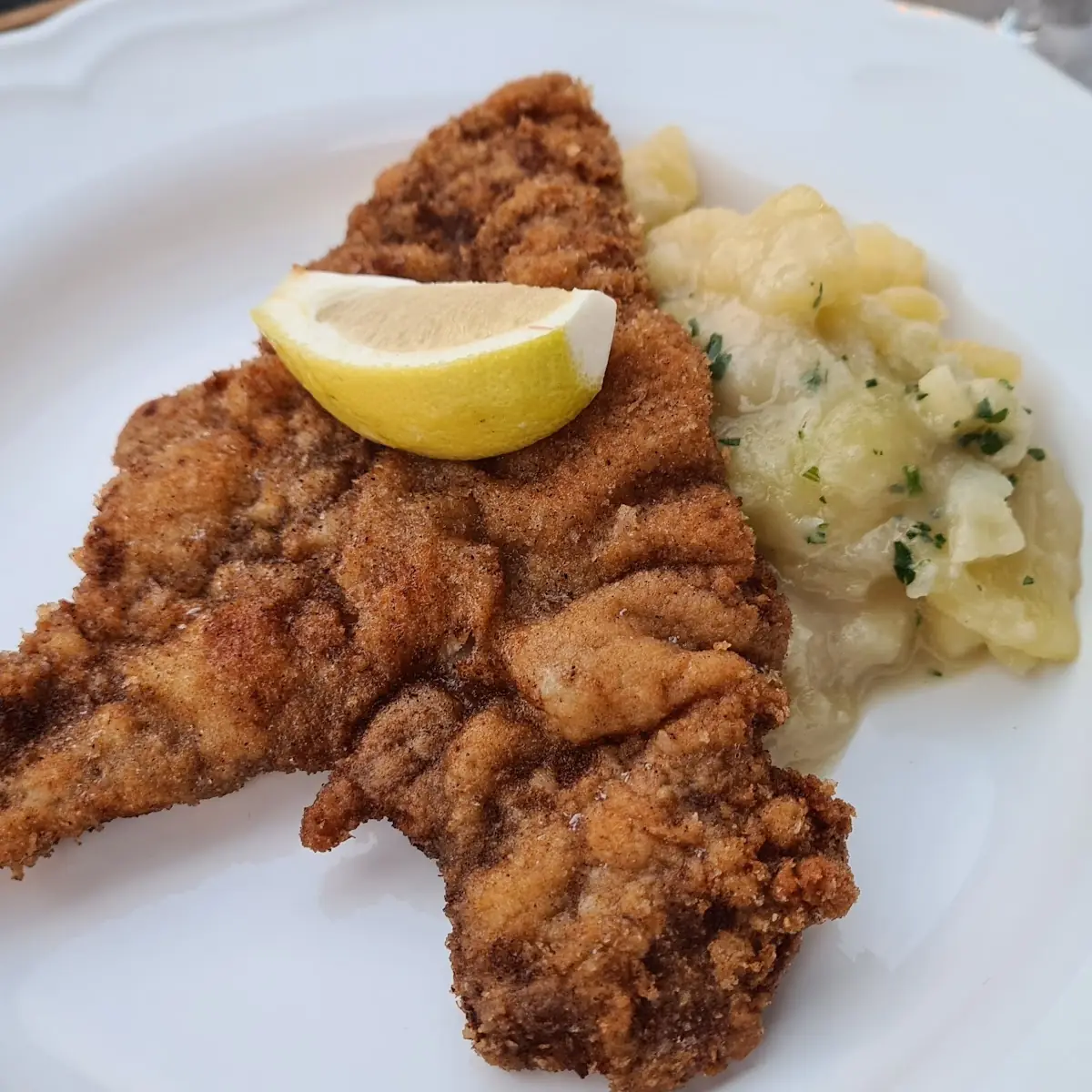 Kalbsschnitzel Mit Kartoffelsalat