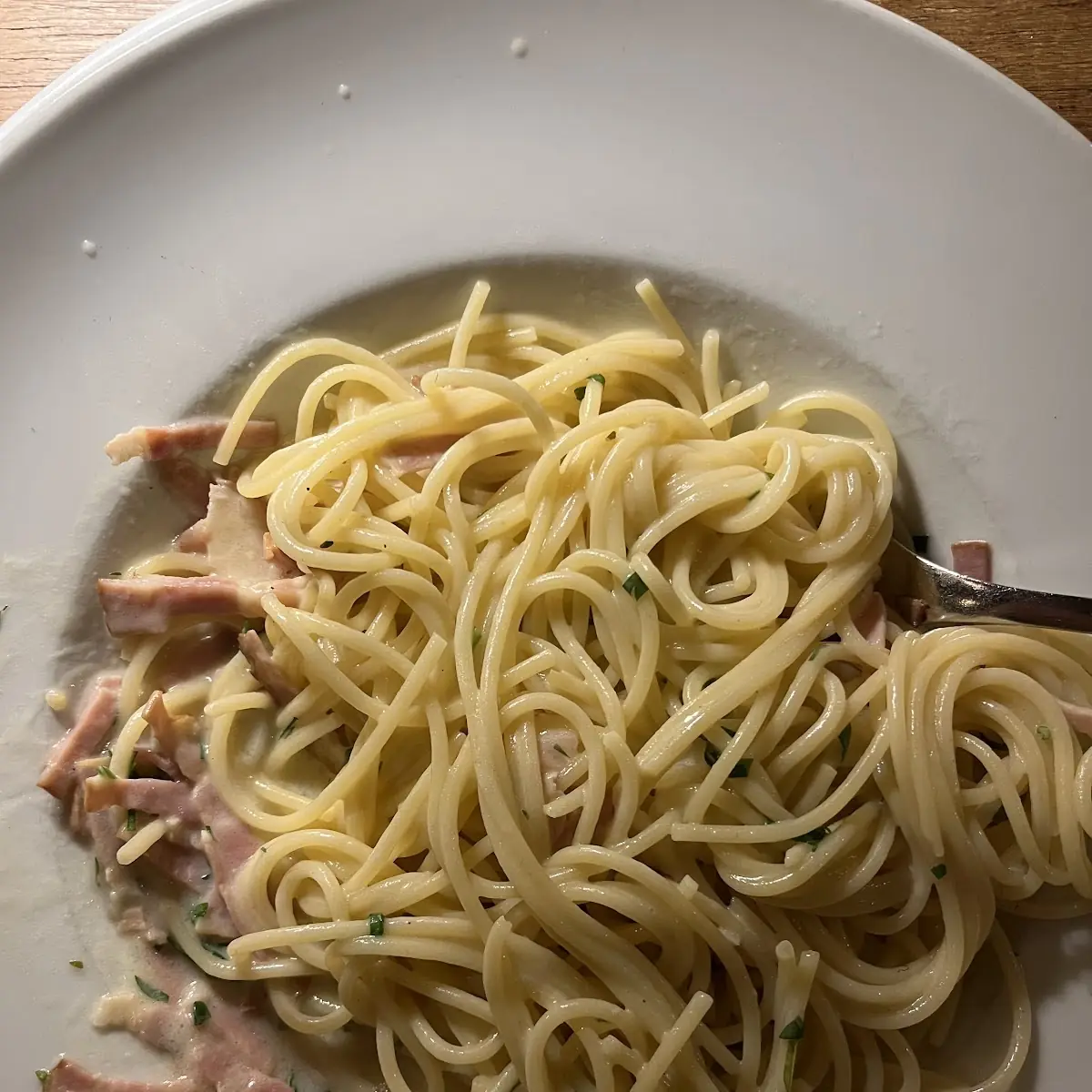 Bio-Spaghetti Carbonara
