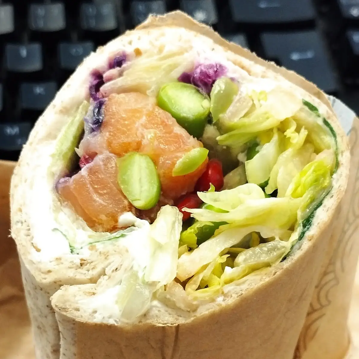 Teriyaki Salmon Wrap