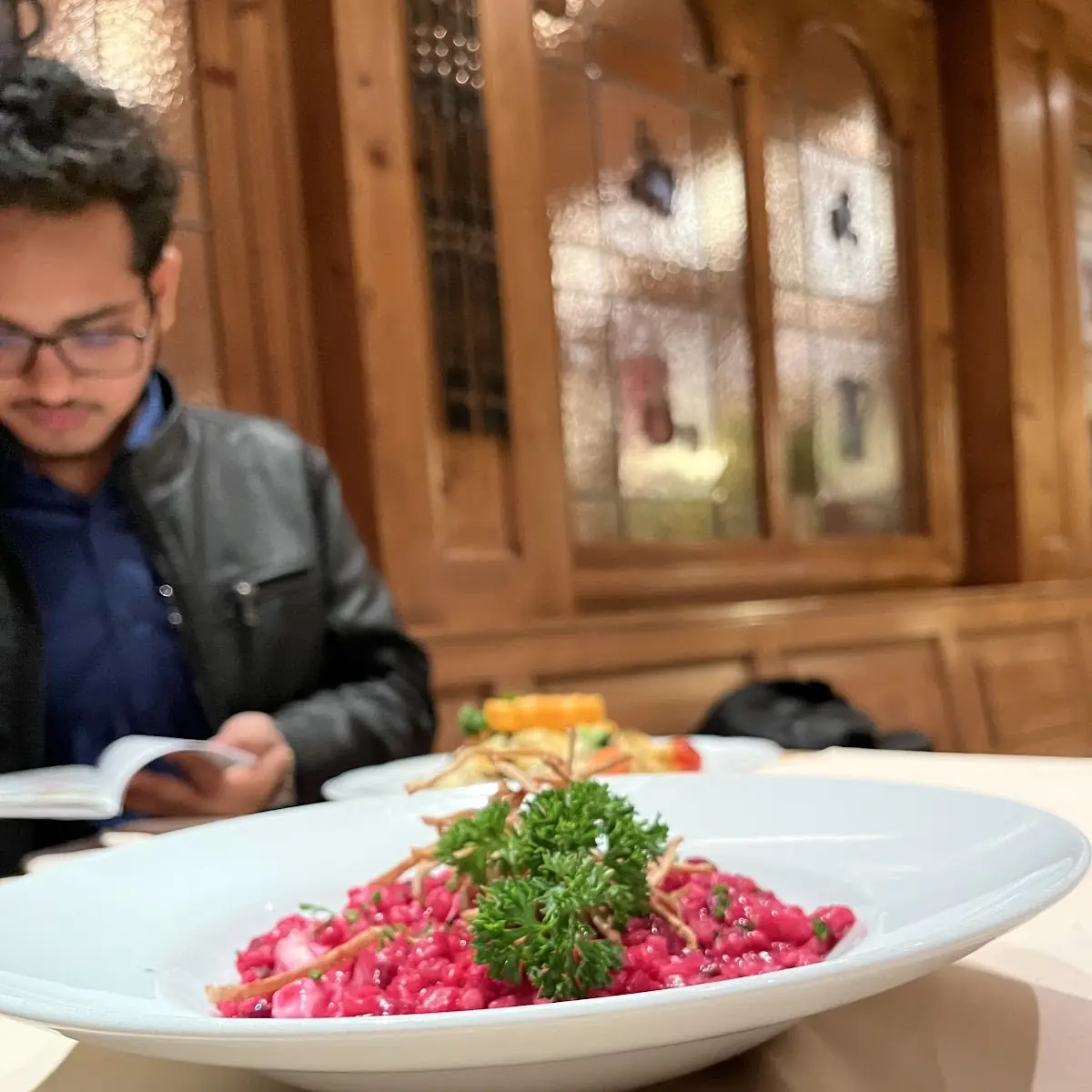 Creamy Barley Risotto with Beetroot and Cream Cheese
