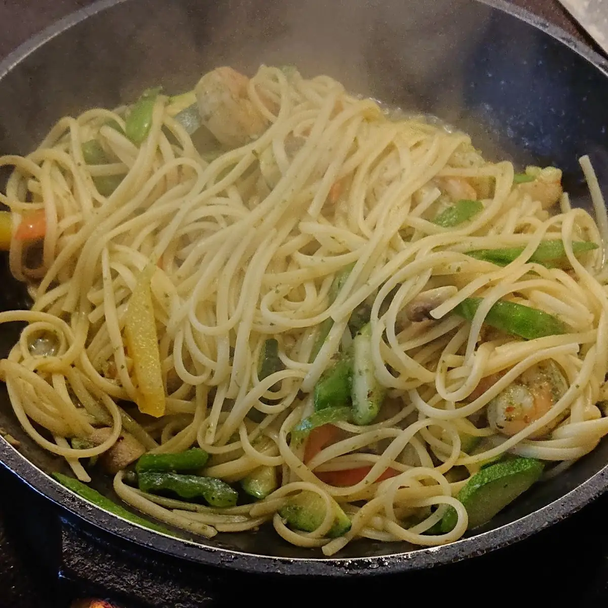 Nudeln Garnelen