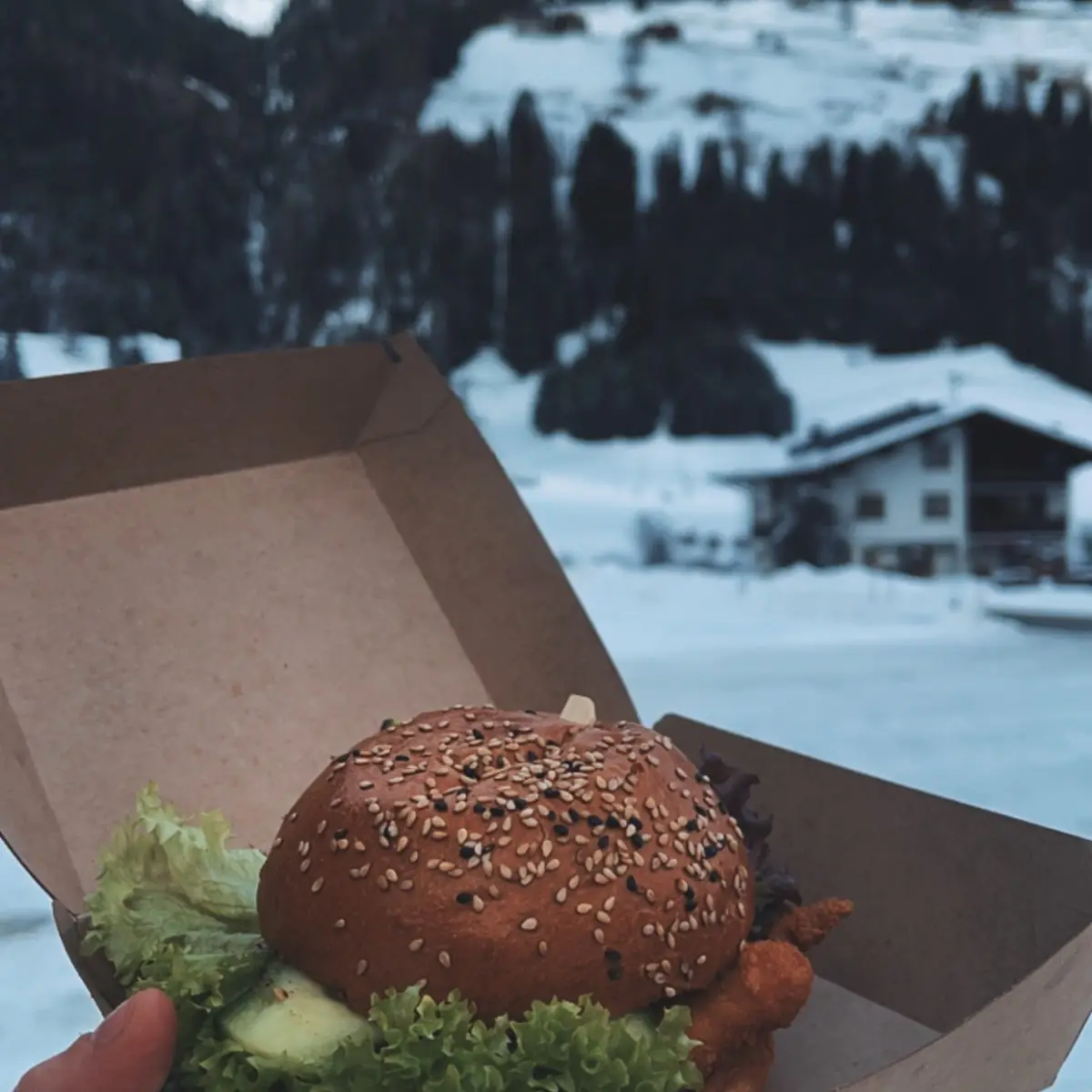 Crispy Chicken Burger Mit Pommes