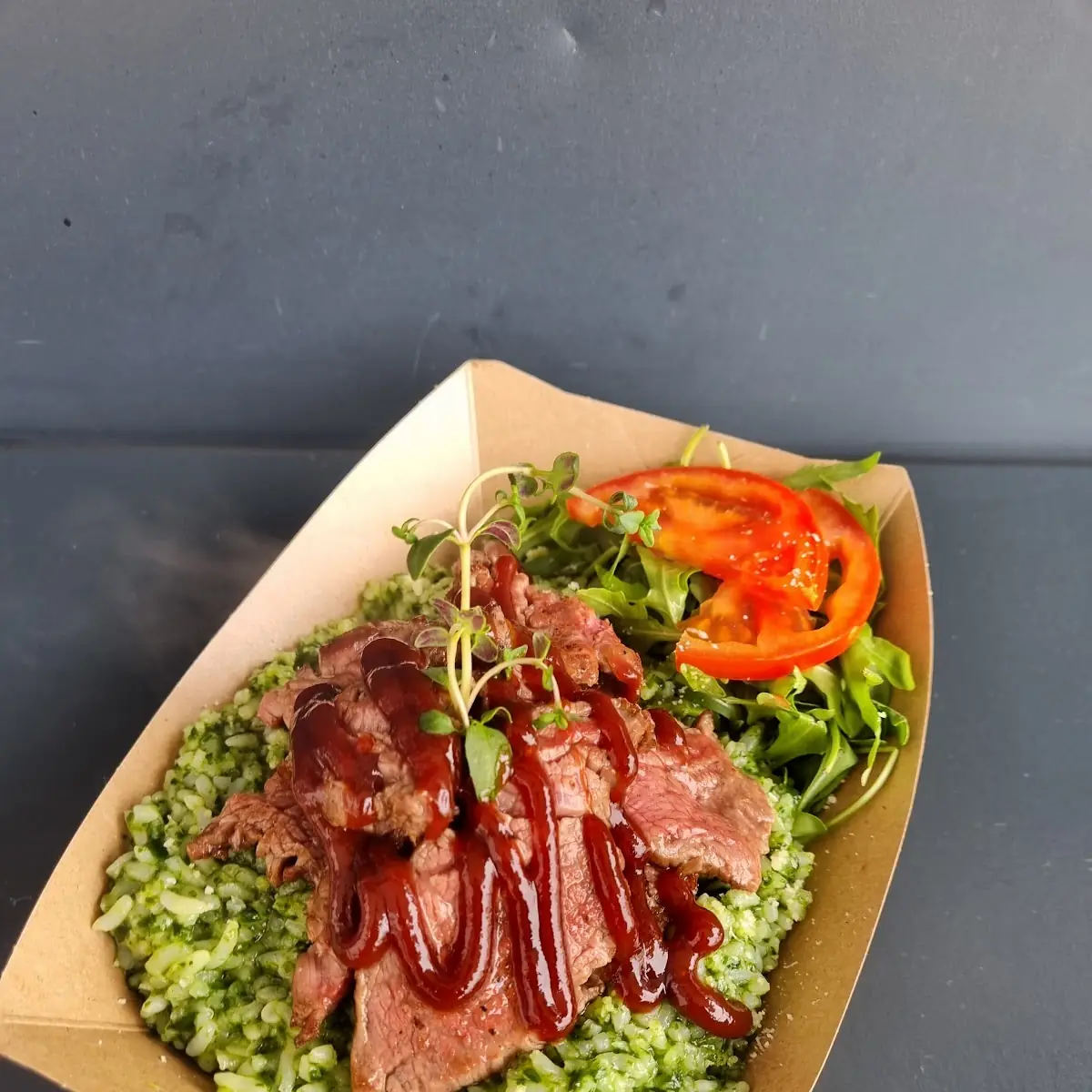 Bärlauch Risotto Mit Flank Steak