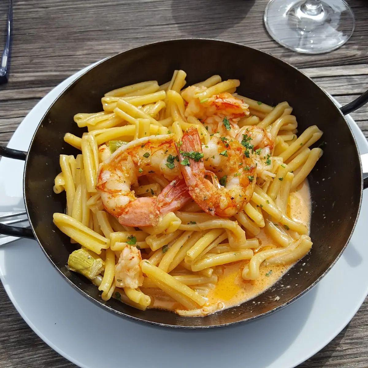 Scampi Mit Nudeln
