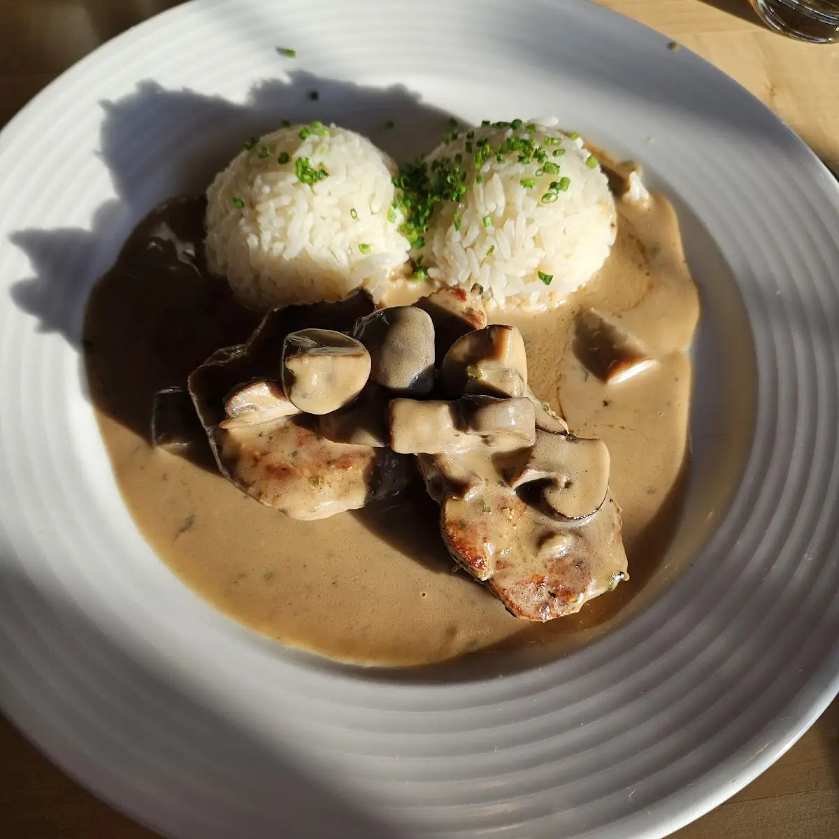 Schweinelende Champions Und Reis