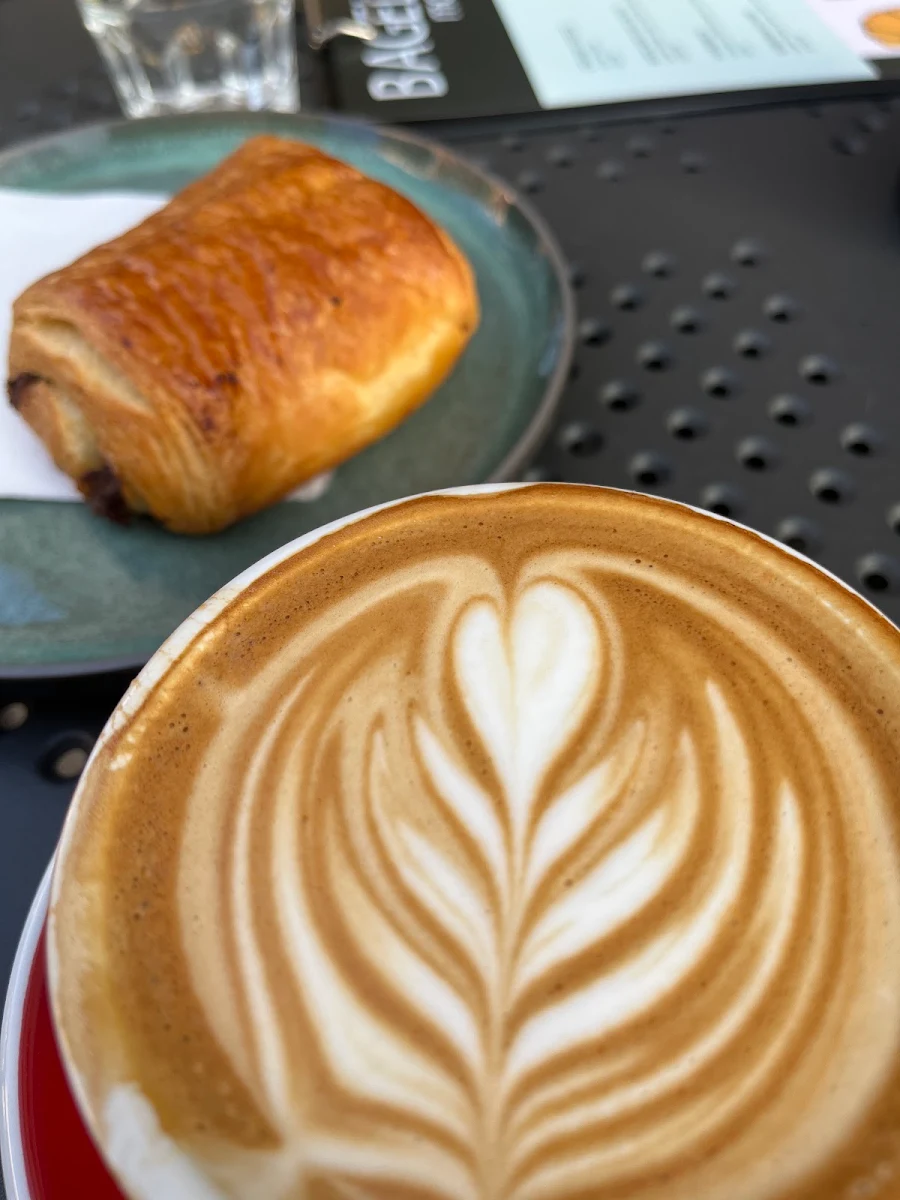 Pain Au Chocolat With Schneckenkaffee