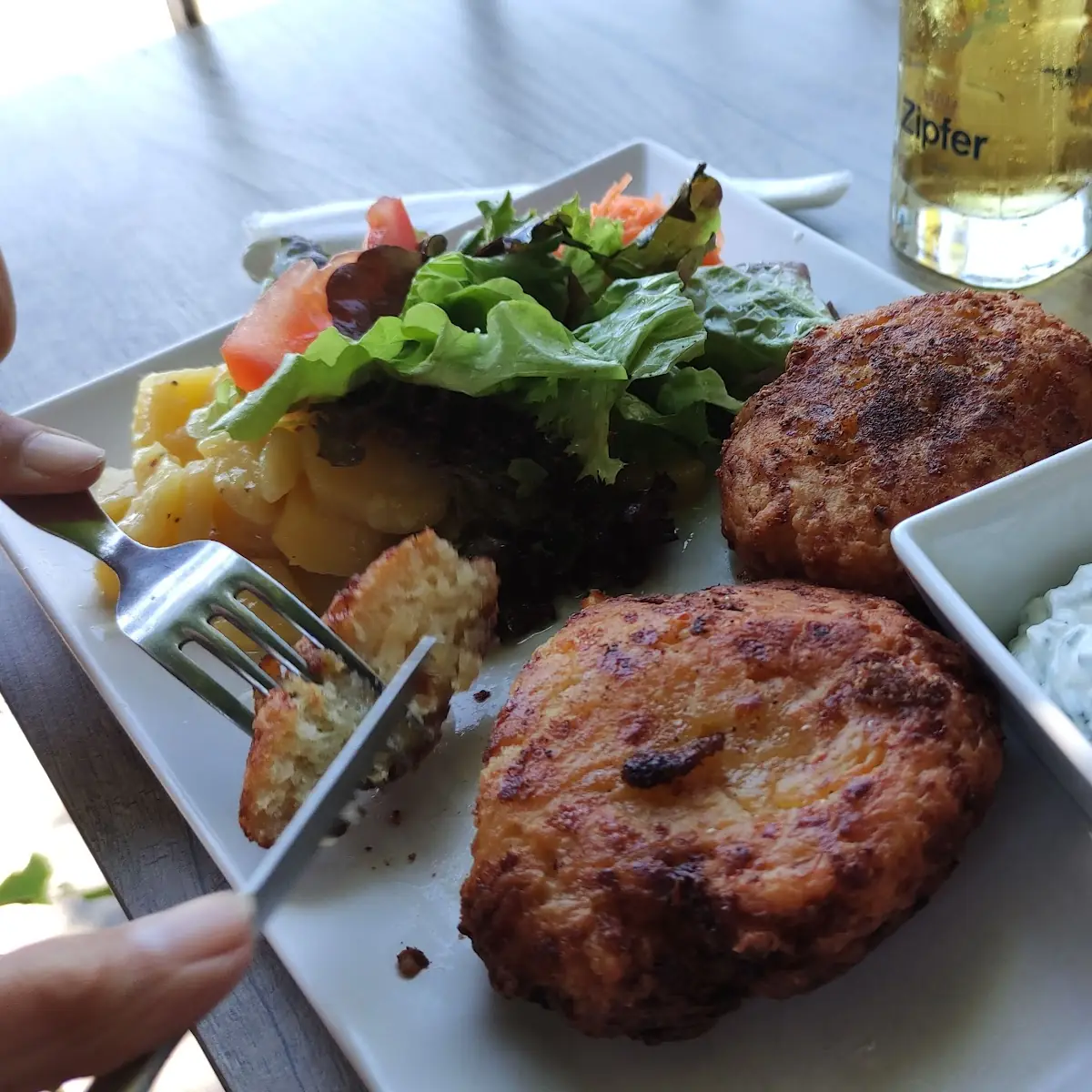 Käsepressknödel Salat