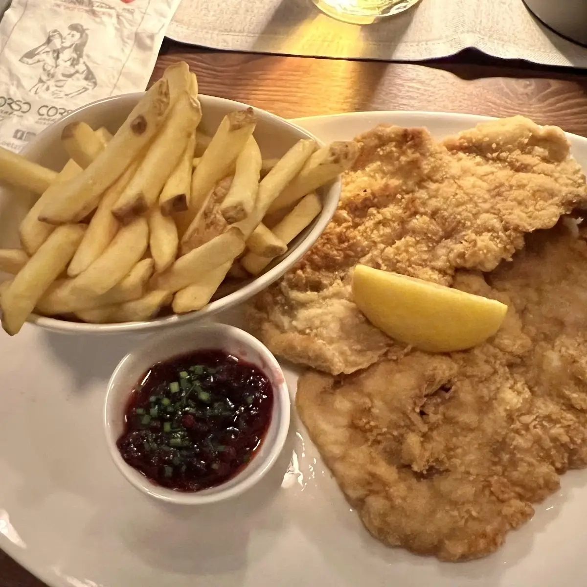 Wiener Schnitzel With French Fries