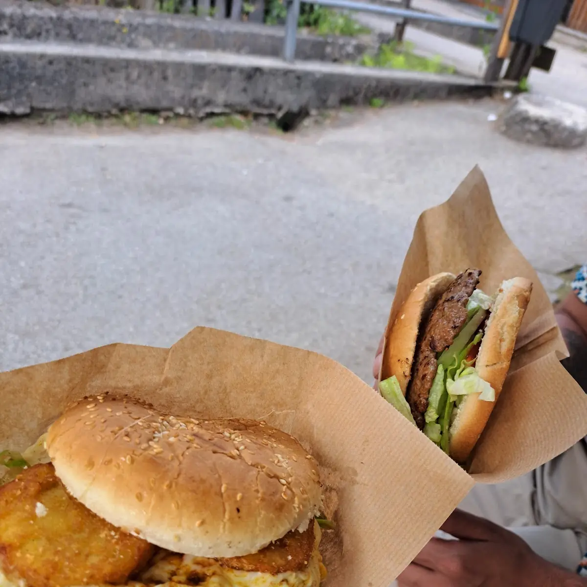 Hamburger En Veggieburger