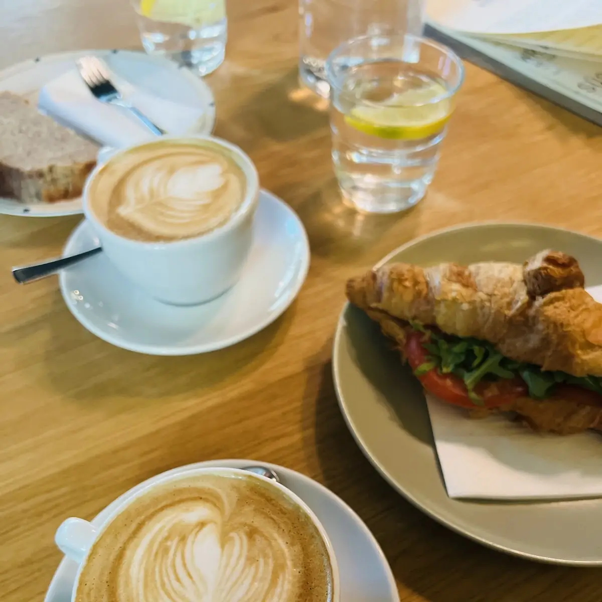 Cappuccino and Croissant Sandwich Vegan