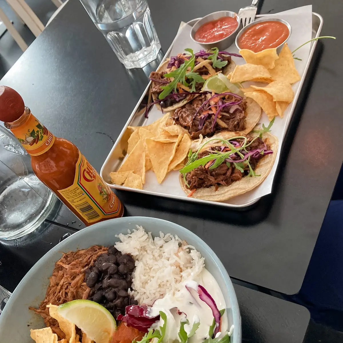 Carnitas Burrito Bowl And Barbacoa Tacos