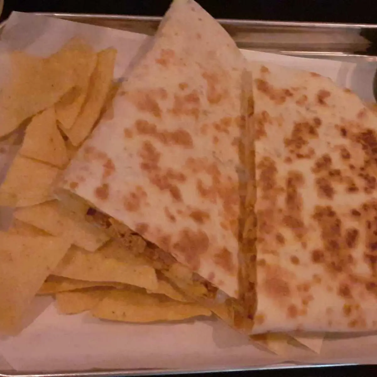 Quesedilla with Chicken and Peanut Sauce