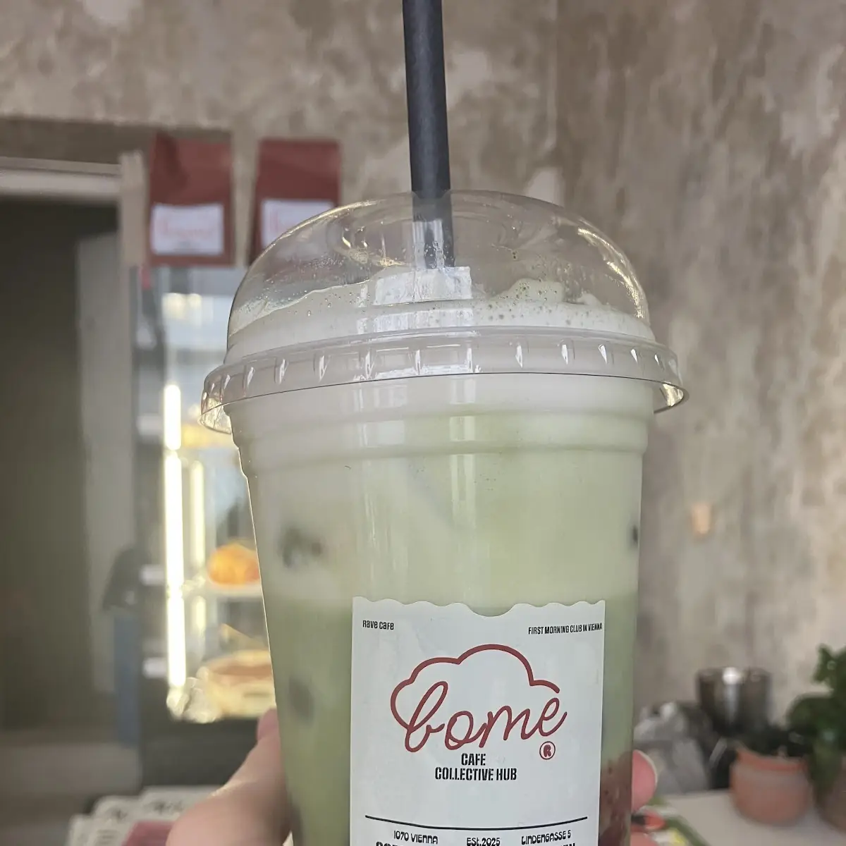 Strawberry Matcha with Coconut Milk