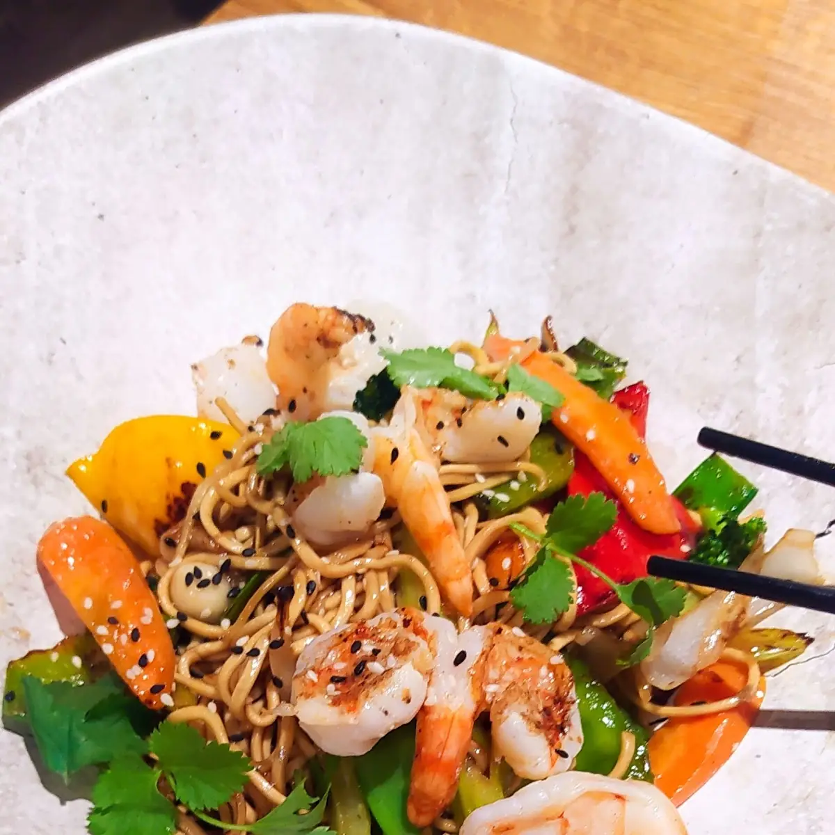 Thai Nudeln Mit Garnelen