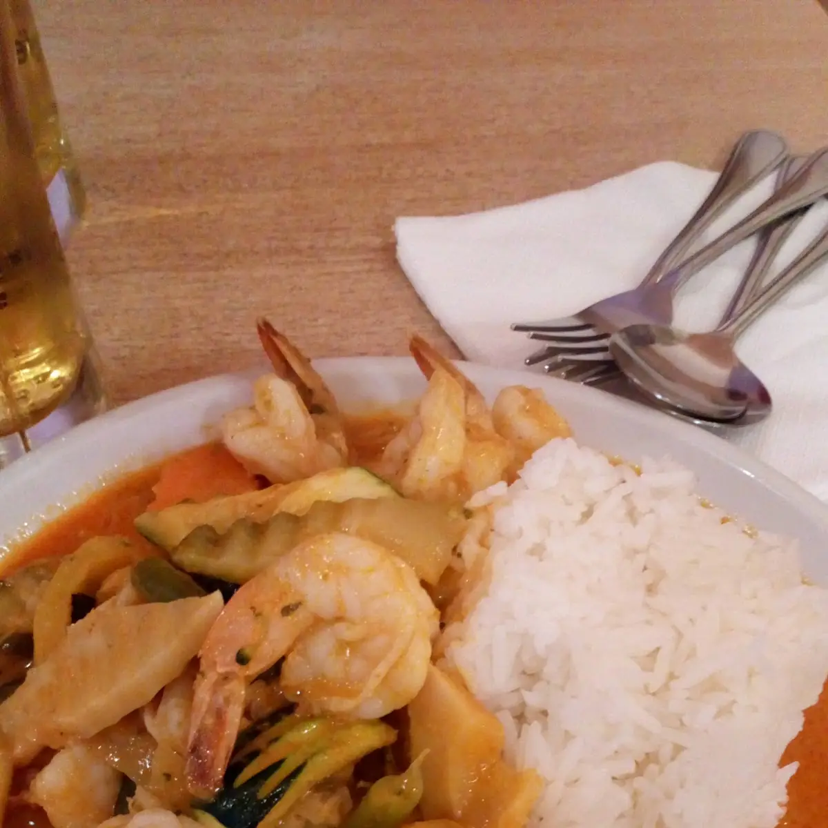 Kokoscurry Mit Garnelen