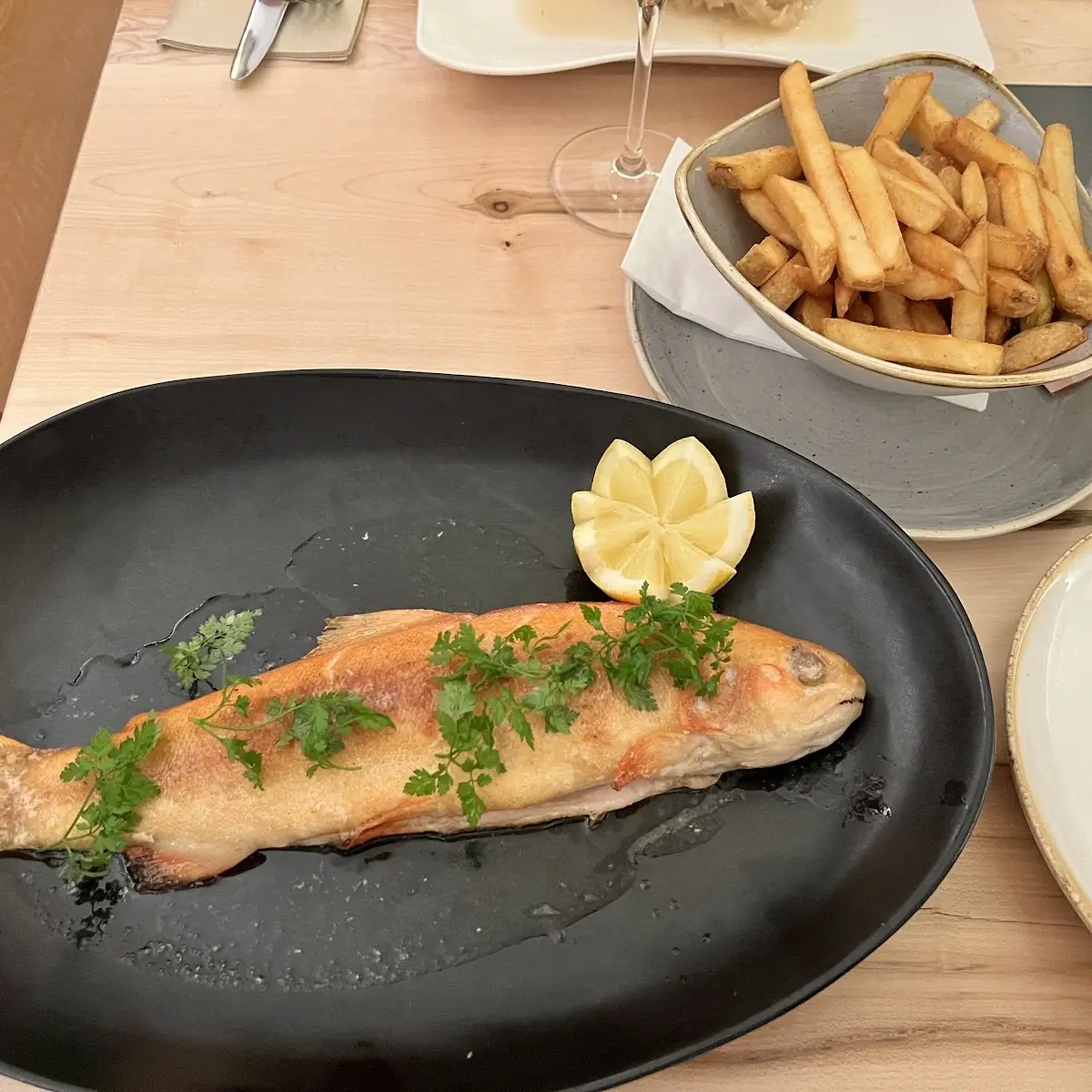 Salmon Trout on Saffron Sauce