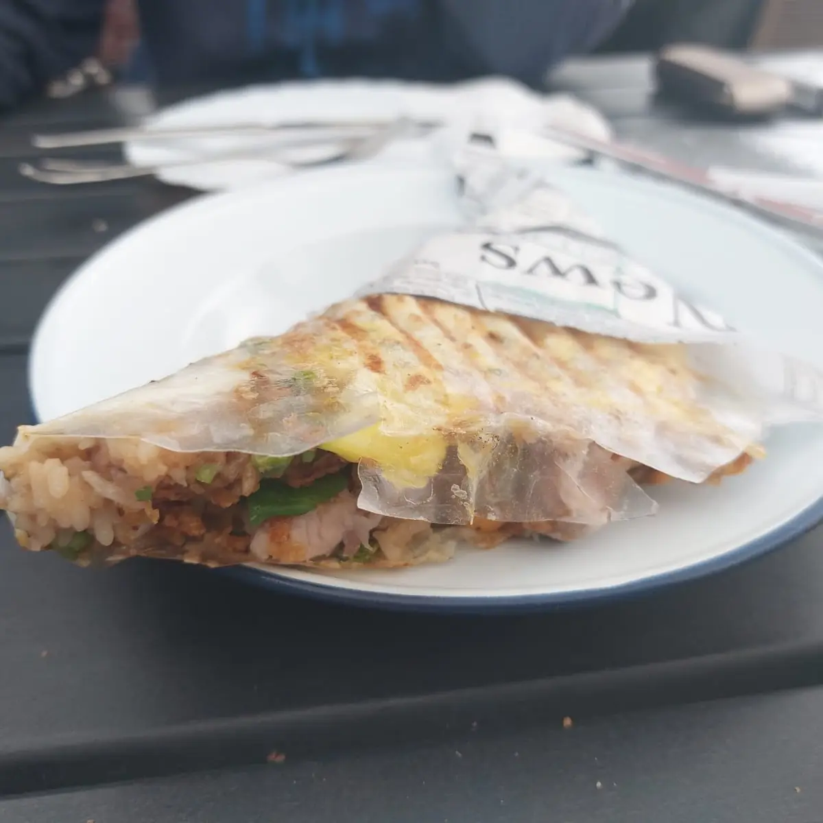 Fried Rice Taco Mit Wels