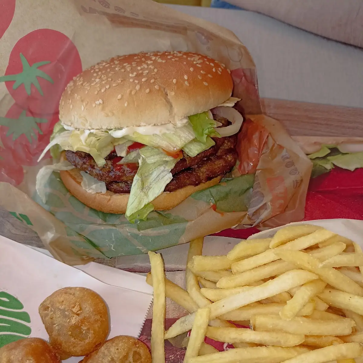 Double Burger Menü