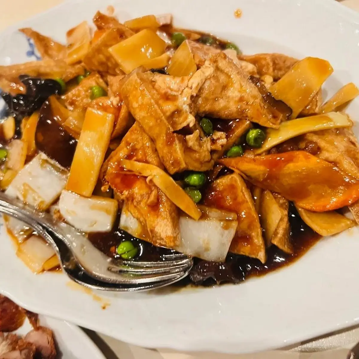 With Bamboo Shoots and Mushrooms