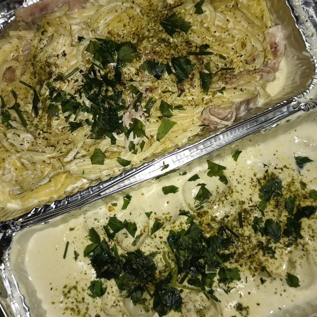 Gnocci Formaggio Spaghetti Carbonara