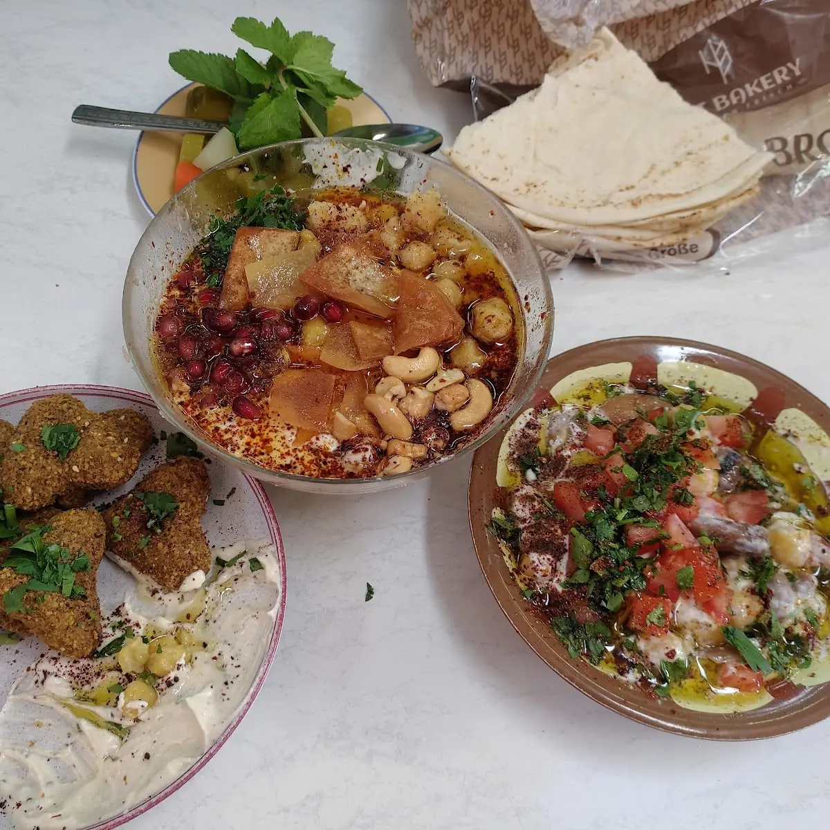 Falafel Fatteht Bohnen